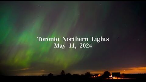Toronto Northern Lights on May 11, 2024 (around 1:00am) at Shelburne, Ontario